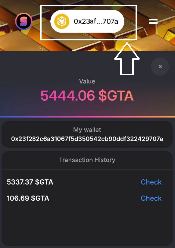 wallet menu